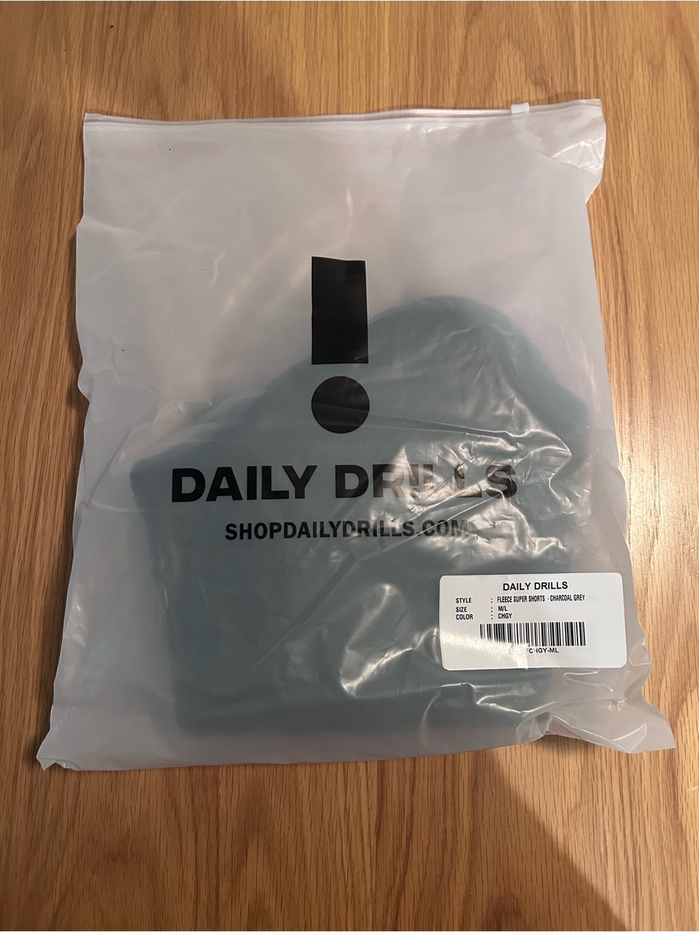 Daily Drills Fleece Super Shorts - Charcoal Grey Size M/L NWT - Picture 12 of 12